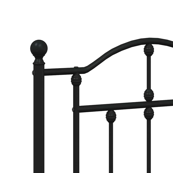 Tăblie de pat de schimb metalică, negru, 200 cm WALTI