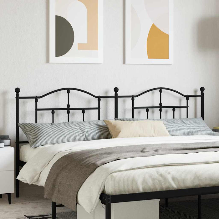 Tăblie de pat de schimb metalică, negru, 200 cm WALTI