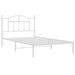 Cadru de pat din metal cu tăblie, alb, 100x200 cm - WALTI WALTI