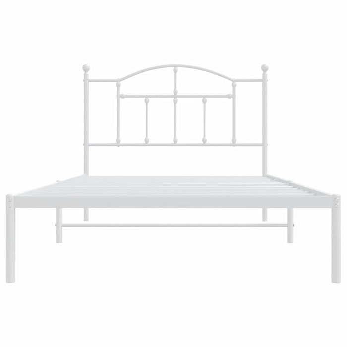 Cadru de pat din metal cu tăblie, alb, 100x200 cm - WALTI WALTI