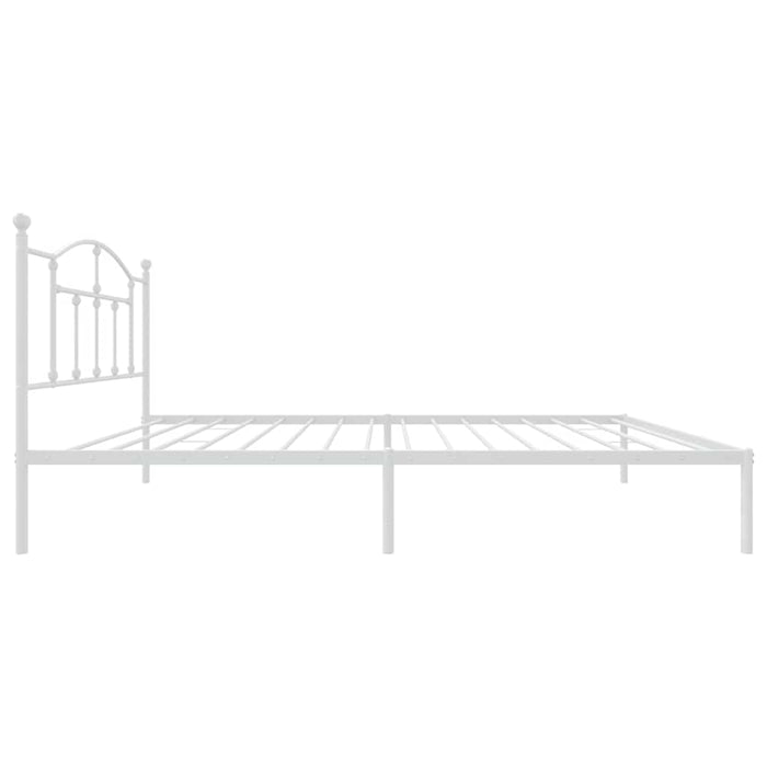 Cadru de pat din metal cu tăblie, alb, 100x200 cm - WALTI WALTI