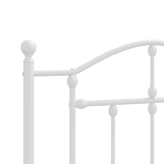 Cadru de pat din metal cu tăblie, alb, 100x200 cm - WALTI WALTI