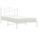 Cadru de pat din metal cu tăblie, alb, 107x203 cm - WALTI WALTI