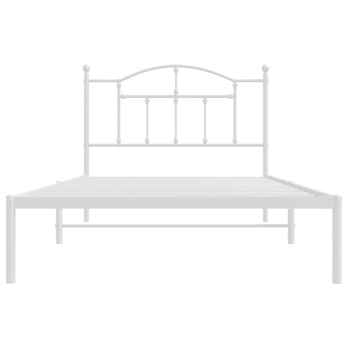 Cadru de pat din metal cu tăblie, alb, 107x203 cm - WALTI WALTI