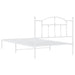 Cadru de pat din metal cu tăblie, alb, 107x203 cm - WALTI WALTI