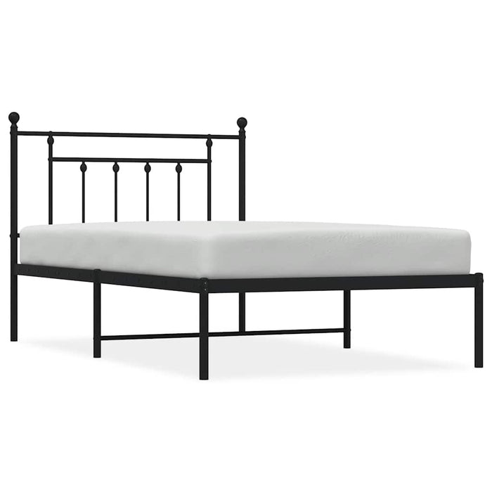 Cadru de pat din metal cu tăblie, negru, 100x200 cm - WALTI WALTI