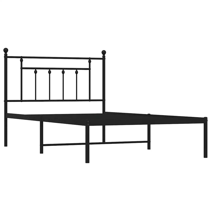Cadru de pat din metal cu tăblie, negru, 100x200 cm - WALTI WALTI