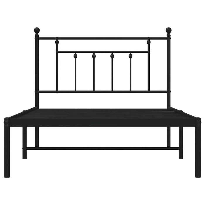 Cadru de pat din metal cu tăblie, negru, 100x200 cm - WALTI WALTI