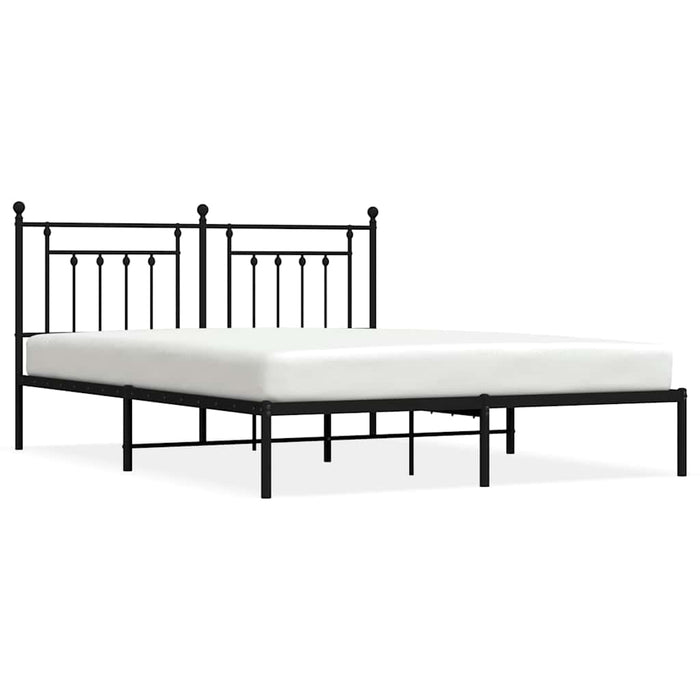 Cadru de pat metalic cu tăblie, negru, 183x213 cm - WALTI WALTI