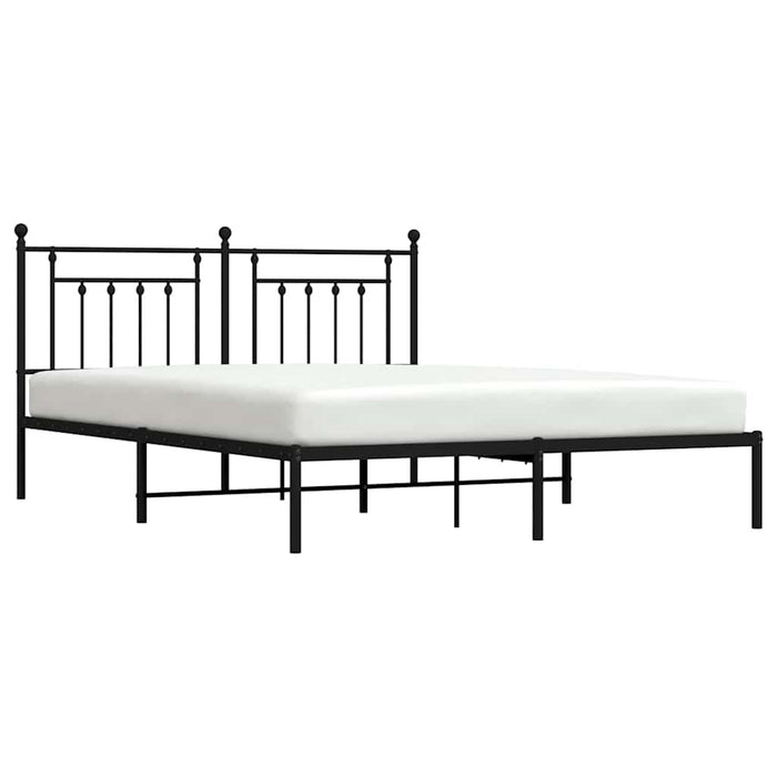 Cadru de pat metalic cu tăblie, negru, 183x213 cm - WALTI WALTI