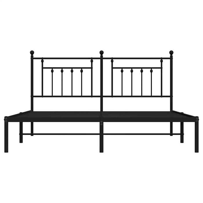 Cadru de pat metalic cu tăblie, negru, 183x213 cm - WALTI WALTI