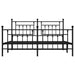 Cadru pat fără saltea, tăblie de picioare negru 180x200cm metal - WALTI WALTI