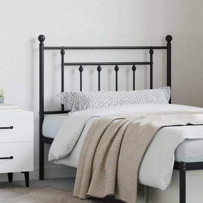 Tăblie de pat de schimb metalică, negru, 90 cm WALTI