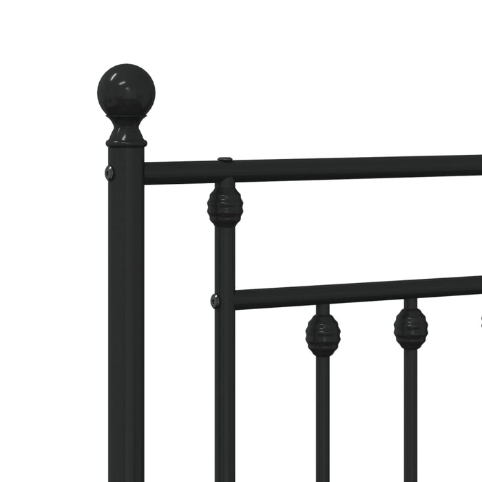 Tăblie de pat de schimb metalică, negru, 120 cm WALTI
