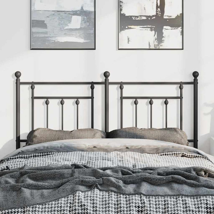 Tăblie de pat de schimb metalică, negru, 135 cm WALTI