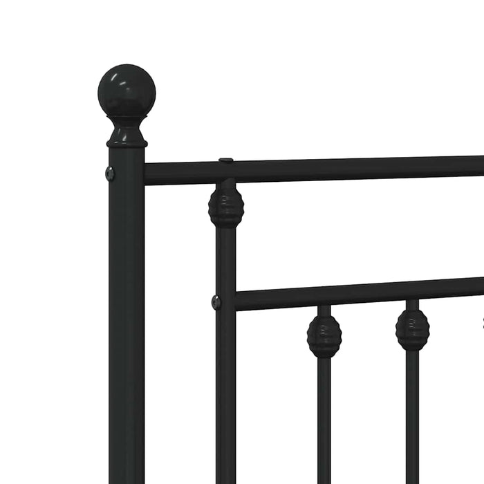 Tăblie de pat de schimb metalică, negru, 135 cm WALTI