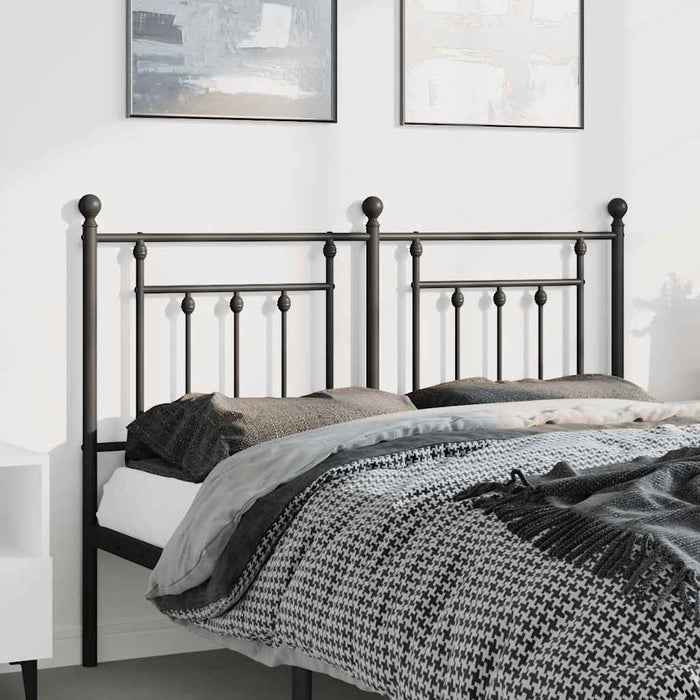 Tăblie de pat de schimb metalică, negru, 135 cm WALTI