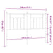 Tăblie de pat de schimb metalică, negru, 140 cm - WALTI WALTI