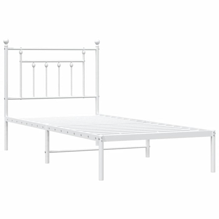 Cadru pat metalic cu tăblie, alb, 90x200 cm - WALTI WALTI
