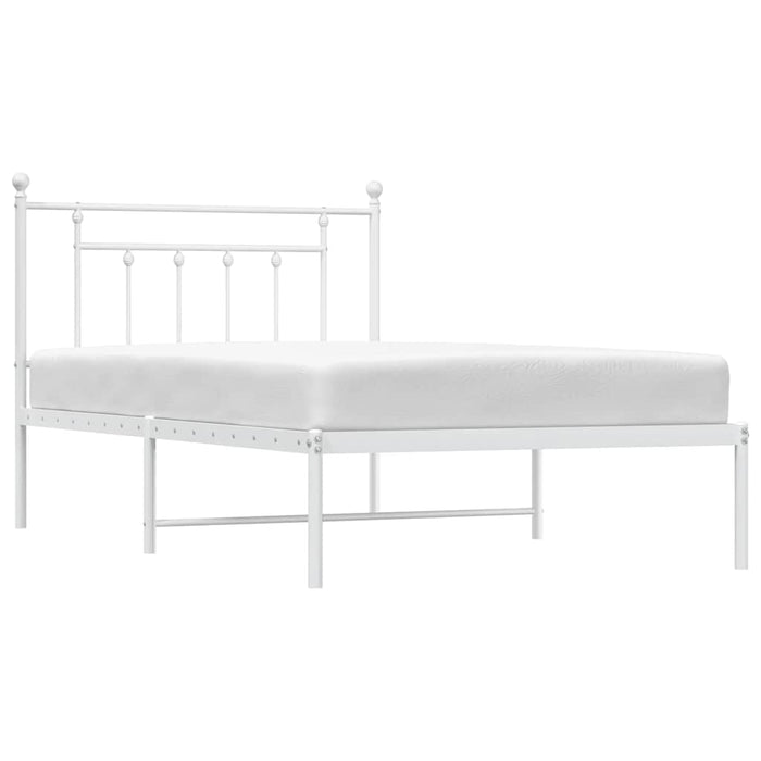 Cadru de pat din metal cu tăblie, alb, 100x200 cm - WALTI WALTI
