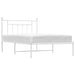 Cadru de pat din metal cu tăblie, alb, 100x200 cm - WALTI WALTI