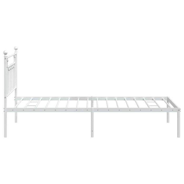Cadru de pat din metal cu tăblie, alb, 100x200 cm - WALTI WALTI