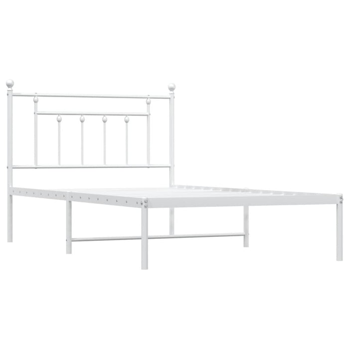 Cadru de pat din metal cu tăblie, alb, 107x203 cm - WALTI WALTI