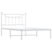 Cadru de pat din metal cu tăblie, alb, 107x203 cm - WALTI WALTI