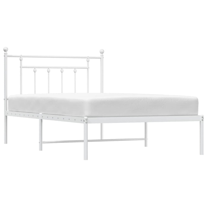 Cadru de pat din metal cu tăblie, alb, 107x203 cm - WALTI WALTI