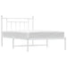 Cadru de pat din metal cu tăblie, alb, 107x203 cm - WALTI WALTI