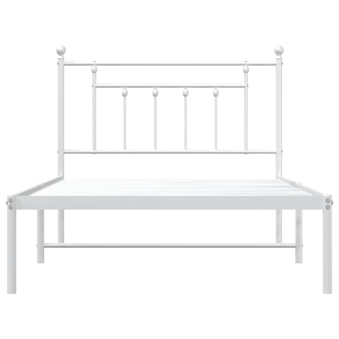 Cadru de pat din metal cu tăblie, alb, 107x203 cm - WALTI WALTI