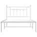 Cadru de pat din metal cu tăblie, alb, 107x203 cm - WALTI WALTI