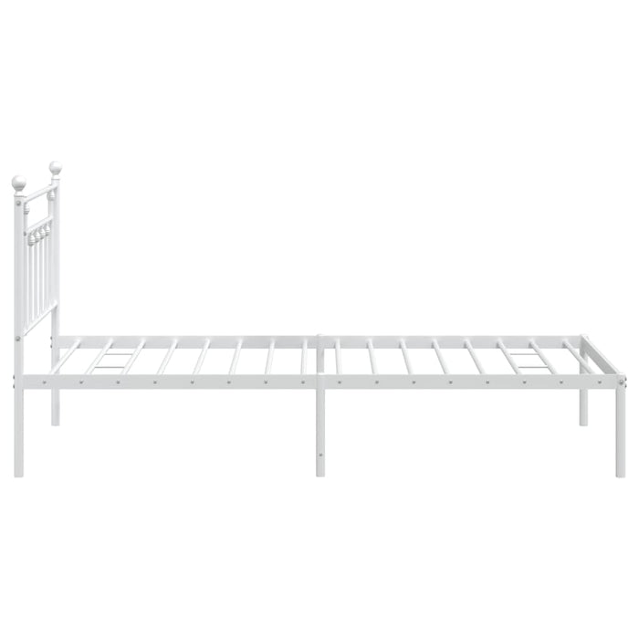 Cadru de pat din metal cu tăblie, alb, 107x203 cm - WALTI WALTI