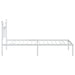 Cadru de pat din metal cu tăblie, alb, 107x203 cm - WALTI WALTI