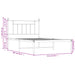 Cadru de pat din metal cu tăblie, alb, 107x203 cm - WALTI WALTI