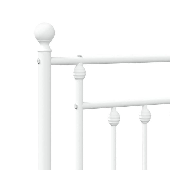 Tăblie de pat metalică, alb, 150 cm - WALTI WALTI