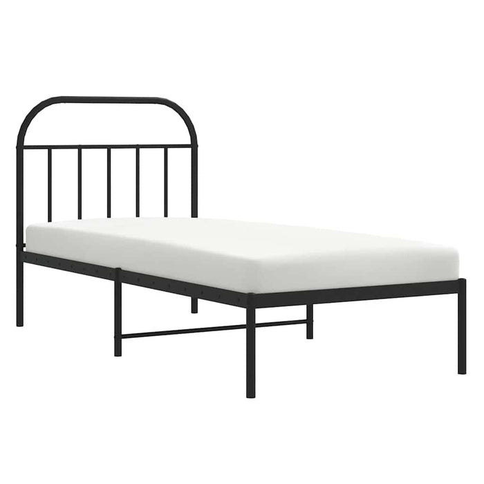 Cadru pat metalic cu tăblie, negru, 90x200 cm - WALTI WALTI