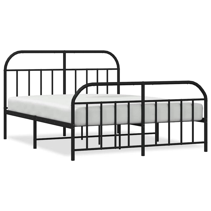 Cadru pat fără saltea, cu tăblie picioare negru 160x200cm metal WALTI