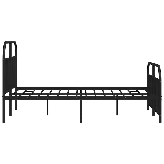 Cadru pat fără saltea, cu tăblie picioare negru 160x200cm metal WALTI