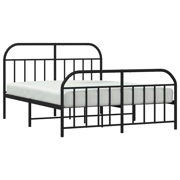 Cadru pat fără saltea, tăblie de picioare negru 180x200cm metal WALTI