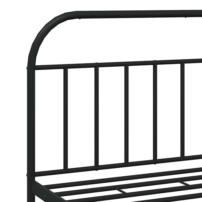 Cadru pat fără saltea, tăblie de picioare negru 180x200cm metal WALTI