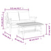 Set mobilier de grădină cu perne alb crem, 2 piese, bambus - WALTI WALTI
