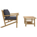 Set mobilier de grădină cu perne gri închis, 2 piese, bambus - WALTI WALTI