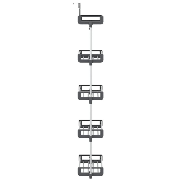 Organizator pentru ușă cu 5 rafturi 52x20x135 cm aluminiu - WALTI WALTI