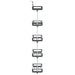 Organizator pentru ușă cu 5 rafturi 52x20x135 cm aluminiu - WALTI WALTI
