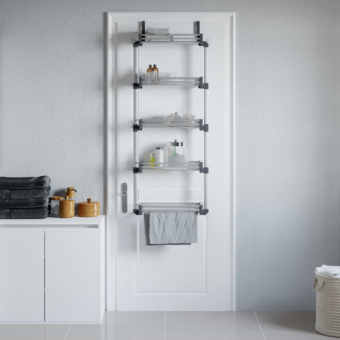Organizator pentru ușă cu 5 rafturi 52x20x135 cm aluminiu - WALTI WALTI