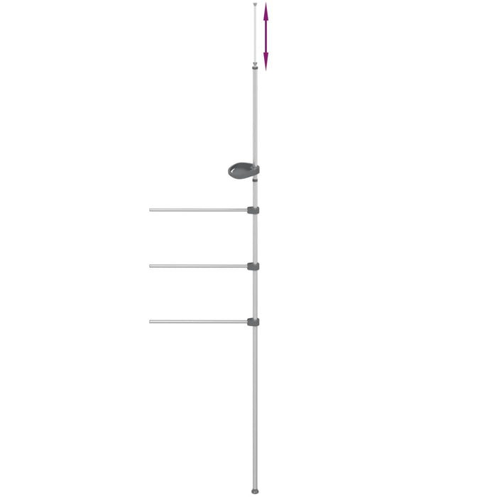 Suport pentru prosoape, 47x280 cm, aluminiu - WALTI WALTI