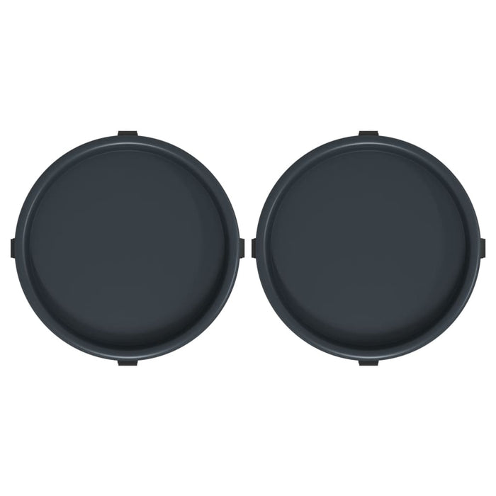 Cărucioare pentru plante cu roți 2 buc. gri diametru 34cm 35kg - WALTI WALTI