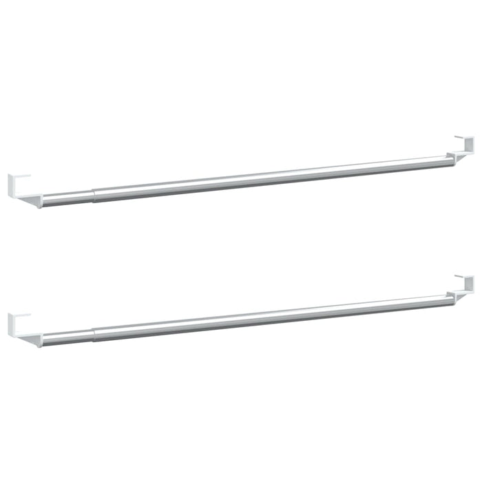 Șine pentru perdele 2 buc, alb și argintiu, 40-60 cm, aluminiu - WALTI WALTI