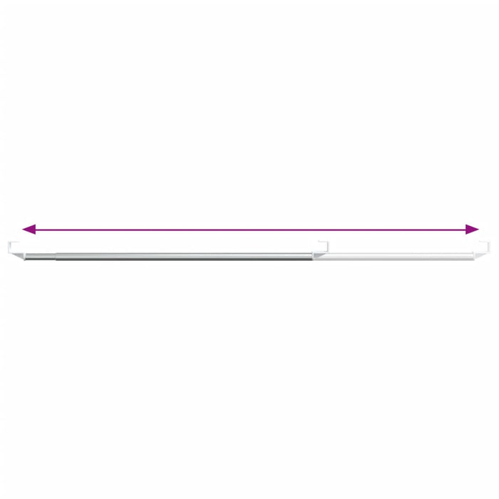 Șine pentru perdele 2 buc, alb și argintiu, 40-60 cm, aluminiu - WALTI WALTI